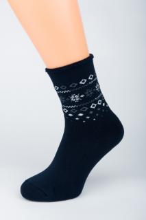 Dámské zimní ponožky ZDRAVOTNÍ THERMO NORSKÝ VZOR 1. Velikost: 5-6 (EU 38-39), 2. Barva: Béžová