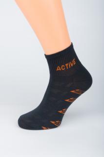 Pánské kotníkové ponožky ACTIVE TMAVÝ 1. Velikost: 12-13 (EU 48-49), 2. Barva: Ocelová modř
