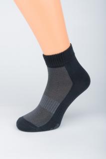 Pánské kotníkové ponožky ANTIBAKTERIA SILVER 1. Velikost: 11-12 (EU 47-48), 2. Barva: tmavě šedá/černá