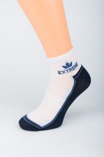 Pánské kotníkové ponožky EXTREME BÍLÁ 1. Velikost: 8-9 (EU 42-43), 2. Barva: středně šedá