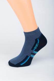 Pánské kotníkové ponožky SPORT 1. Velikost: 10-11 (EU 45-47), 2. Barva: středně šedá/tmavě šedá