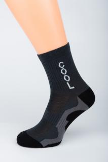 Pánské sportovní ponožky COOL TMAVÁ 1. Velikost: 11-12 (EU 47-48), 2. Barva: Ocelová/modrá