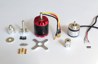 1600W bezkartáčový motor N5065 270kv + optický enkóder , pro ODrive