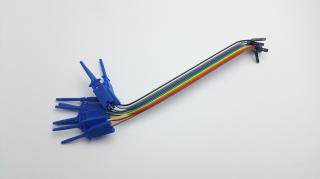 Kabely s mini měřicí svorkou 10ks 20cm