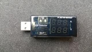 Měřič proudu a napětí USB duální displej