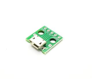 Micro USB samice konektor DIP adaptér
