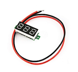 Mini digitální voltmetr 2,5-30V červený