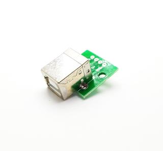 USB-B samice konektor DIP adaptér
