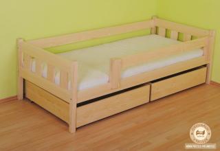 Jednolůžková dětská postel Marcela Varianta produktu: Úložný prostor 2ks, Zvolte rozměr matrace (cm): 200 x 90