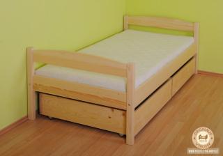 Jednolůžková postel Anita Varianta produktu: Úložný prostor 2ks, Zvolte rozměr matrace (cm): 200 x 90