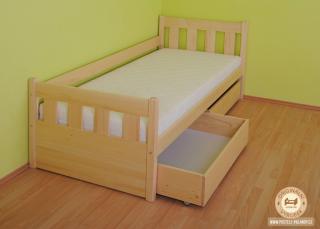 Jednolůžková postel Marina Varianta produktu: Úložný prostor 1ks, Zvolte rozměr matrace (cm): 195 x 85, Umístění zábrany u zdi: Vpravo
