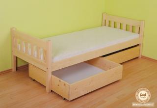 Jednolůžková postel Nina Varianta produktu: Úložný prostor 1ks, Zvolte rozměr matrace (cm): 195 x 85