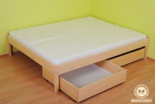 Manželská postel Leona Varianta produktu: Úložný prostor 1ks, Zvolte rozměr matrace (cm): 200 x 160