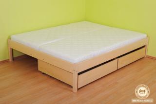 Manželská postel Leona Varianta produktu: Úložný prostor 2ks, Zvolte rozměr matrace (cm): 200 x 160