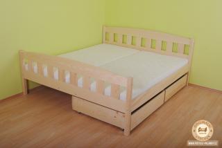Manželská postel Otýlie Varianta produktu: Úložný prostor 2ks, Zvolte rozměr matrace (cm): 200 x 160