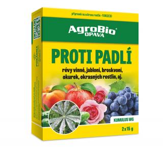 PROTI padlí Kumulus WG 2x15g  Fungicidní přípravek proti padlí jabloně, okurky, révy vinné, okrasných rostlin, broskvoní aj.