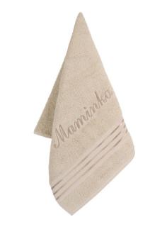 Froté ručník kolekce Linie s výšivkou Maminka 50x100 cm