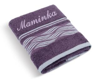 Froté ručník vlnka s výšivkou MAMINKA