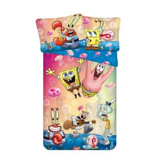 JERRY FABRICS Povlečení Sponge Bob Party micro  Polyester - mikrovlákno, 140/200, 70/90 cm