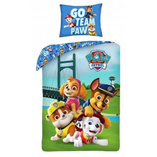 Povlečení Paw Patrol Team  Bavlna, 140x200, 70x90 cm