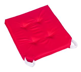 Sedák hladký Ulla Barva: uni červená, Velikost: 40x40 cm, hladký - vykrojené rohy