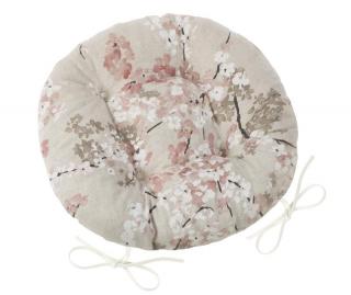 Sedák IVO kulatý prošívaný Barva: sakura, Velikost: průměr 40 cm