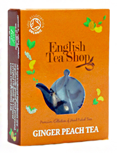 Bio Černý čaj ochucený 1x2g - Ginger, Peach Tea