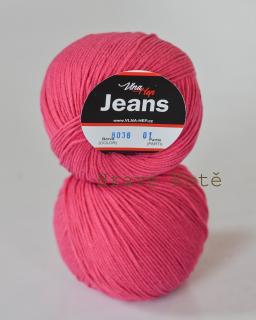 JEANS sytě růžová