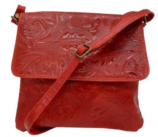Dámská kožená kabelka DONATELLA 12319 Barva: Červená