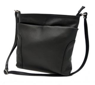 Dámská kožená kabelka DONATELLA TR17719 Barva: Černá