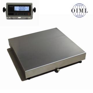 LESAK 1T5050LN-RWP, 150kg/20g, 500x500mm, lak/nerez (Váha na úly s odpojitelným vážním indikátorem RWP)