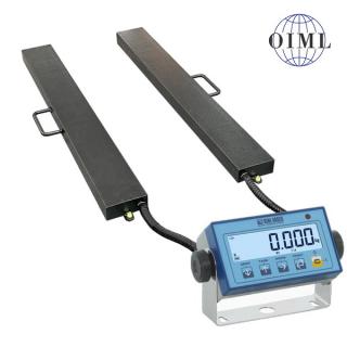 LESAK 4TVLL0800DFWL, 300kg/100g, 120x800mm, lak (Ližinové váhy na palety v lakovaném provedení)