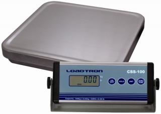 LESAK CSS, 100kg/20g, 330mmx320mm (Levná balíková váha pro kontrolní vážení s odděleným displejem a provozem i na baterie)