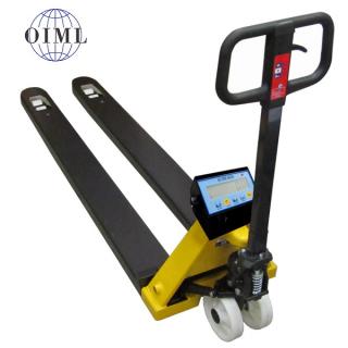 LESAK PV4TDFWL2T2M, 2t/1kg, 550mmx2000mm (Paletový vozík s váhou do 2000kg s vážícími vidlicemi délky 2m)