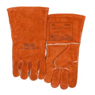 Svářečské rukavice WELDAS 10-2101, červené Velikost: L