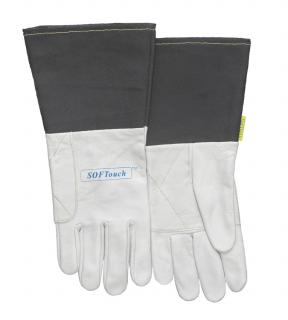 Svářečské rukavice WELDAS TIG SOFTouch s textilní manžetou Velikost: L