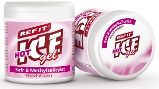 REFIT ICE gel 230 ml růžový (hřejivě chladivý masážní gel s kafrem)