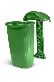 SET 6 - cedulka „Psí WC”, schránka na sáčky, koš DINOVA a tyč 200 cm DINOVA: barva: DINOVA: zelená