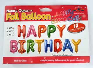 Balónky – Happy Birthday druh: Barevné