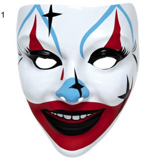 Barevná plastová maska klaun číslo: 1
