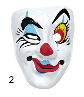 Barevná plastová maska klaun číslo: 2