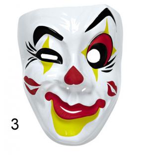 Barevná plastová maska klaun číslo: 3