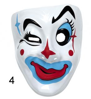 Barevná plastová maska klaun číslo: 4