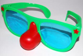 Brýle s nosem Barva: Zelená