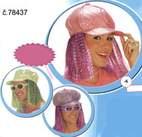 Čepice s vlasy Barva: fialová