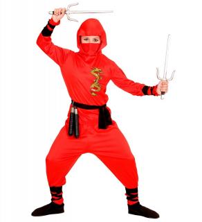 Kostým Ninja červený Velikost: 14/16 let - 164cm