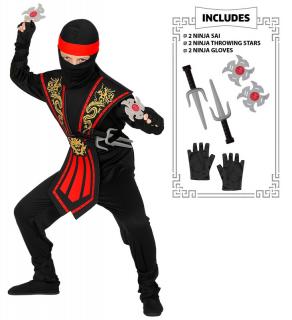 Kostým Ninja se zbraněmi Velikost: 5/7 let - 128cm