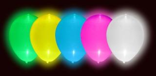 LED Svítící balónky 5 ks mix barev druh: svítící