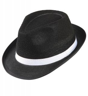 Mafiánský klobouk fedora - černý