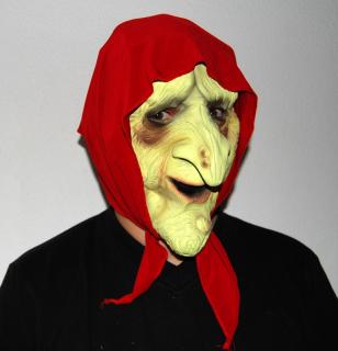 Maska žena s šátkem Barva: červená